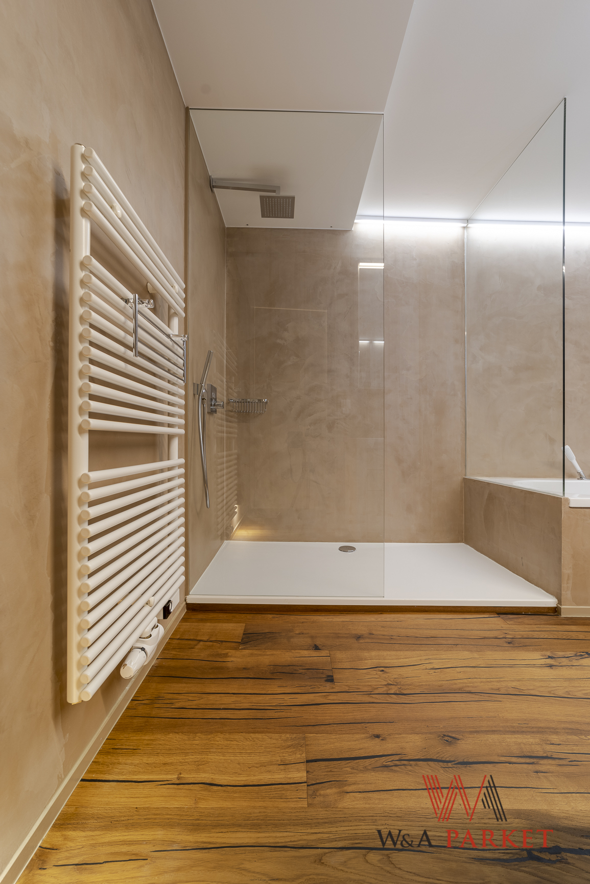 Koken spoelen Observeer Parket vloeren in badkamers | W&A Parket